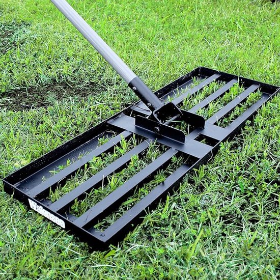 Gazonnivelleringhark 76x25cm - 213cm Steel - Roestvrij Staal - Gazon Egaliseren & Mengen van Merkloos	