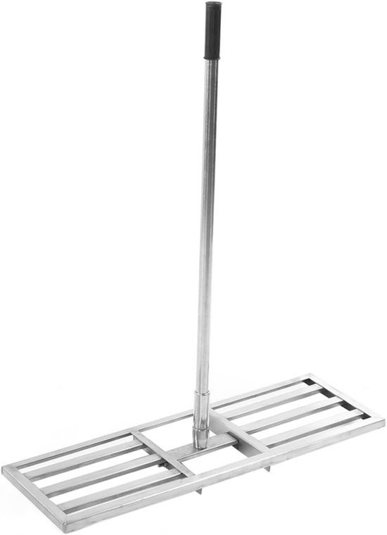 Gazonnivelleringshark - Multifunctioneel grasnivelleringsapparaat - Telescopische lange steel - Roestvrij staal - Geschikt voor elk gra