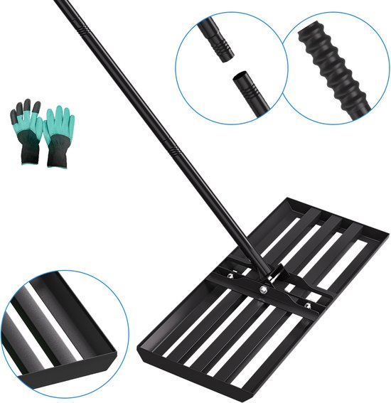 Gazonrakel 75x25cm Gazonhark Nivelleringhark Nivellering Hark Gazonrakel Gazon Rakel Gazon Leveller Lawn Leveling Oppervlaktegereedschap Tuingereedschap Harkrakel van Merkloos	