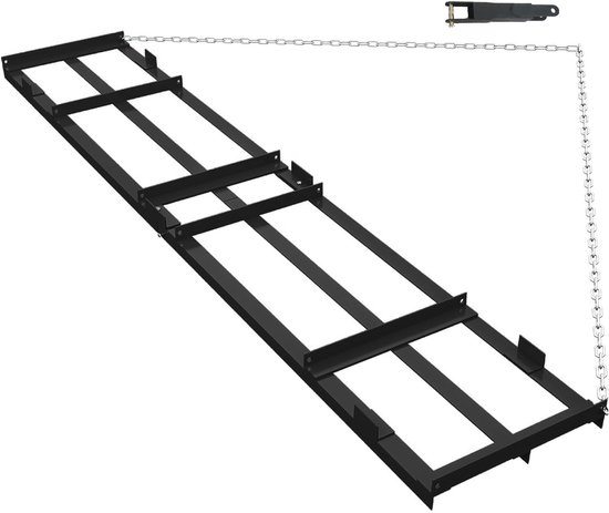 Gazonrakel - Nivelleringshark - Voor ATV, UTV en Tractor - Zwart - 183x50.8cm