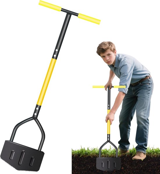 Gazonrand Snijder - Tuinrand Gereedschap - Strakke Gazonranden - Gekartelde Rand Staal - 106 x 22 cm - Meerkleurig van Merkloos	