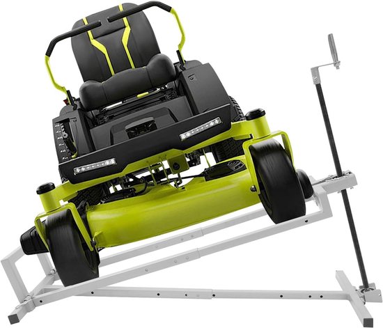 Gazontractorlift - Hefinrichting Grasmaaier - Onderhoud Tuinmachines - Robuust Koolstofstaal - 400 kg 74 cm - Lichtgrijs Zwart