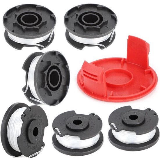 Gazontrimmer accessoires - Draadspoel voor grastrimmer Einhell GE-CT 18/28 Li - Reserveonderdelen - Draadspoel met spoelafdekking - 6 stuks -
