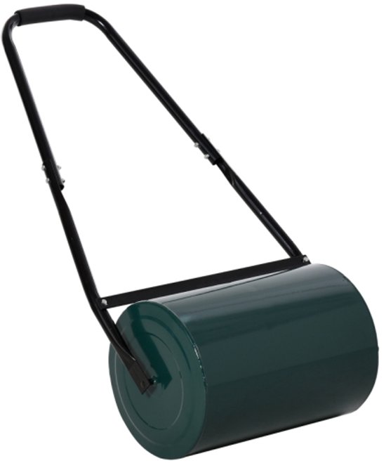 Gazonwals tuinwals met U-handgreep 102 x 50 x 30 cm 40 L water-/zandvulling metaal groen graswals Tuingereedschap Stalen behuizing, stevig en duurzaam De gazonwals helpt om het gazon in de tuin egaal te maken