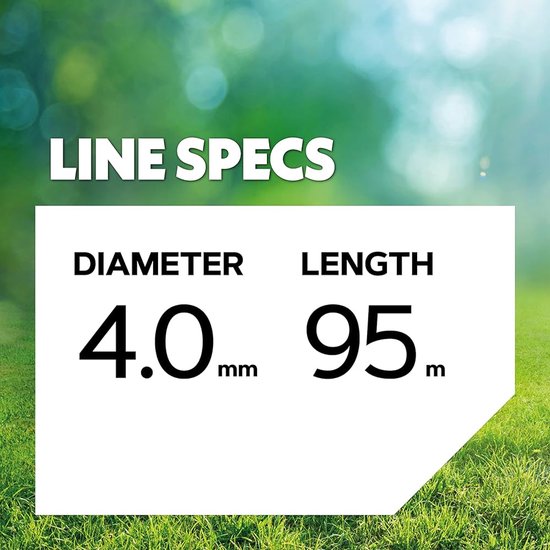 Geel vierkante grastrimmerlijn - 4 mm x 95 m van Merkloos	