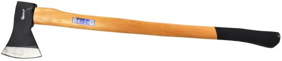 GEKO Bijl - Houten Handvat - Antislip Grip - Hoogwaardig Koolstofstaal - 1600g van Merkloos	