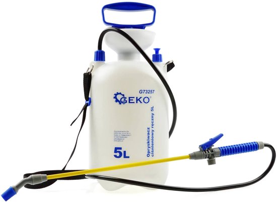 GEKO Drukspuit - 5L - Comfortabele Schouderriem - Veiligheidsventiel - Lichtgewicht