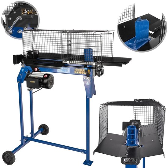 GEKO Elektrische houtklover - 2200W - 7 ton druk - met standaard en wielen van Geko