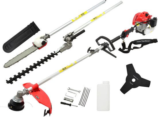 GEKO Multifunctionele bosmaaier 4-in-1 - Compleet pakket - Krachtige motor - Diverse opzetstukken van Geko