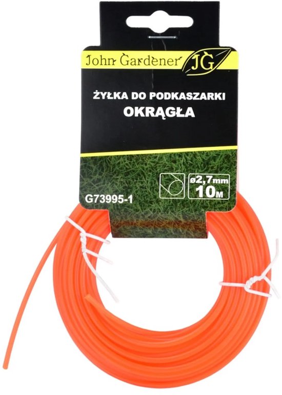 GEKO Nylon maaidraad - rond - 2,7 mm dik - 10 m lang - duurzaam kunststof van GEKO
