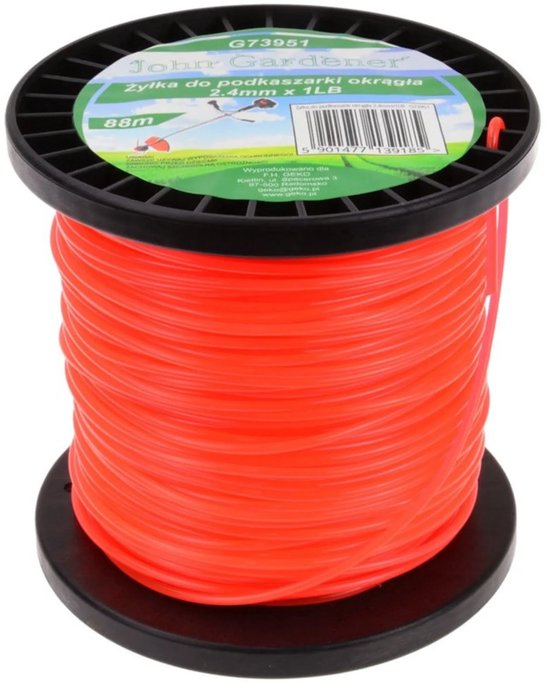 GEKO Nylon trimmerdraad - rond - 2,4 mm - 88 m - duurzaam kunststof van Geko