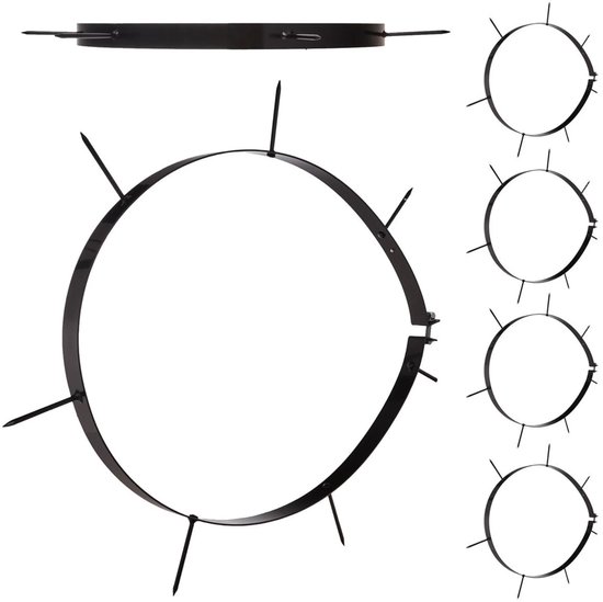 GEKO Ring met spikes voor gazonroller - 5 ringen - 32 cm diameter - 60 mm spikes van Geko