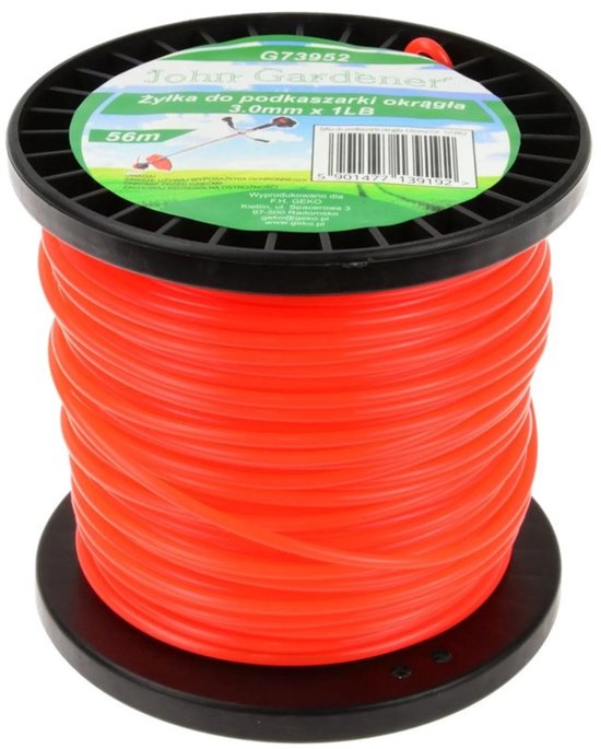 GEKO Ronde nylondraad - 3,0 mm - 56 m - Duurzaam kunststof van GEKO
