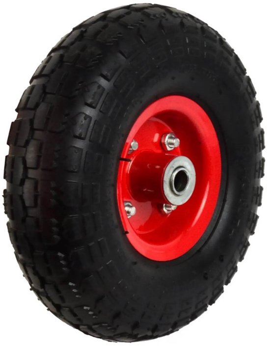 GEKO Rubber wiel - 2PR - 80 kg draagvermogen - 260 mm diameter - Stalen velg van Merkloos	
