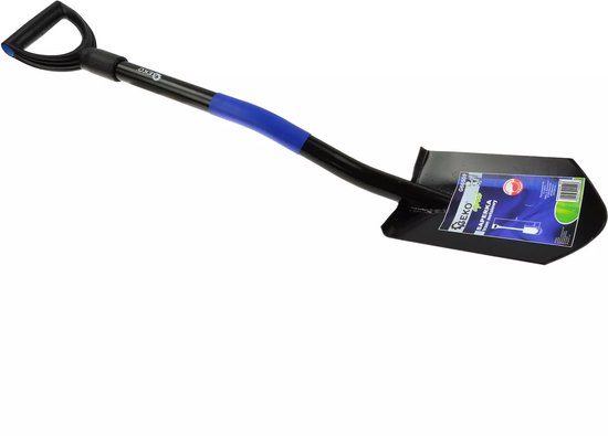 GEKO Stalen schop met ergonomische D-greep - Duurzaam en roestbestendig - 80 cm - Zwart van Merkloos	