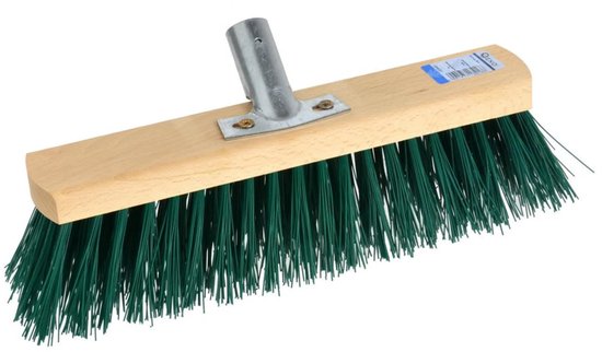 GEKO Straatbezem - Nylon Borstel - Houten Blok - 30 cm van Geko