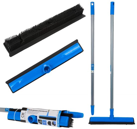 GEKO Telescopische rubberen bezem - antistatisch - verstelbare steel - 78,5-140 cm van GEKO