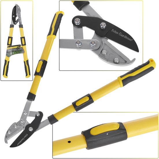 GEKO Telescopische takkenschaar - Anvil type - Teflon coating - 680-940 mm - Ergonomische grip van Merkloos	