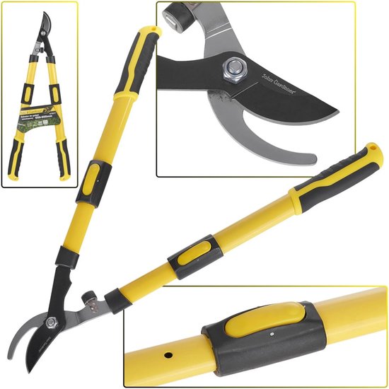 GEKO Telescopische takkenschaar - HCS staal - Teflon coating - 650-975 mm - Ergonomische grip van Geko