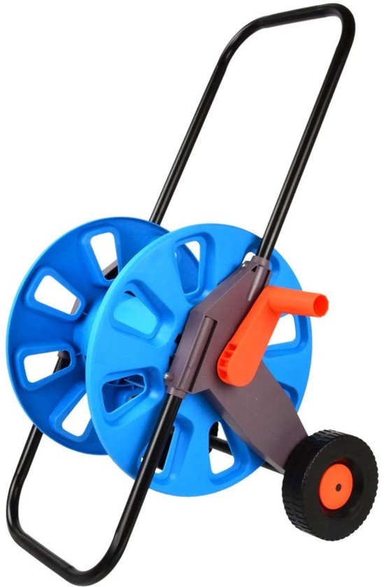 GEKO Tuinslangwagen - 60m capaciteit - Antikrascoating - Transportwielen - 720mm hoog van Geko