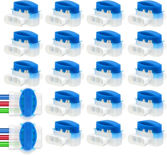 Gel connector - 20 stuks - kabelverbinder - Geschikt Voor Gardena Husqvarna en alle robot maaiers - draadverbinder voor robotmaaier - waterdichte kabelklemmen - begrenzingsdraad - model 314 van Merkloos	