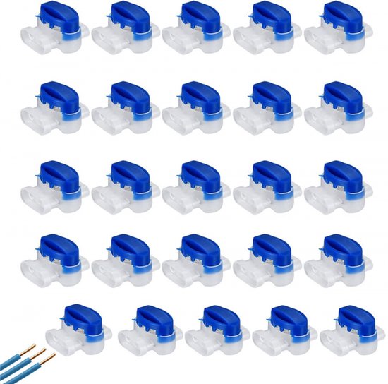 Gel Connector - 25 Stuks - Kabelverbinder - Model 314 - Begrenzingsdraad - Draadverbinders voor Perimeterdraad - Draadverbinder voor Robotmaaier - Waterdichte Kabelklem - voor Robotmaaiers / Tuin / Outdoor / Auto - Lasklem met Gelvulling van VOSS.sonic