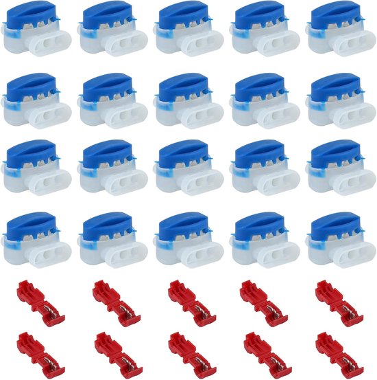 Gel Connector - 30 Stuks - met 10 waterdichte kabelklemmen - Kabelverbinder - Model 314 - waterdichte kabelklem - Draadverbinders voor perimeterdraad - Begrenzingsdraad - voor robotmaaier / tuin / outdoor / auto van Merkloos	