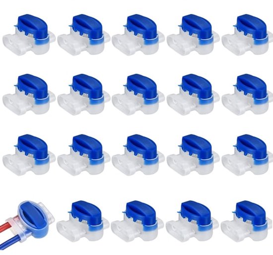 Gel connector - kabelverbinder - draadverbinder voor robotmaaier perimeterdraad - begrenzingsdraad 20 stuks - model 314 - grasmaaier kabelconnectors van Merkloos	