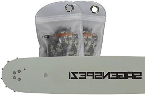 Geleidingsstang met kettingen - Kettingzaag accessoire - Boomonderhoud - Semi beitel kettingen - 45cm 3/8 inch - Metaal