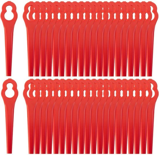GELLDG 100 Stuks Grasmaaimes - Vervangende Maaimes voor Grasmachines - Duurzaam en Praktisch met Eenvoudig Ontwerp - Geschikt voor BG-CT 18 Li RG-CT 18 Li GE-CT 18 Li GC-RT 18 Li FRT18A FRT18A1 FRT20A1 - Kunststof - 8.5x0.9x2cm