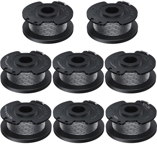 GELLDG 8 Stuks Rasentrimmerspulen - Vervangende Draadspoelen - Flexibel en Veilig in Gebruik - 55,8x24mm - Geschikt voor Bosch EasyGrassCut Accu-Grasmaaiers - Kunststof Materiaal