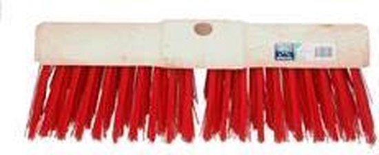 Gemeentebezem 45cm, kunstvezel rood MM van Matador.
