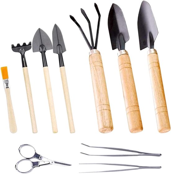 Gereedschap Set - Mini Hulpmiddel - Tuinwerk - 10-Delig - 30 x 20 x 5 cm - Niet gespecificeerd