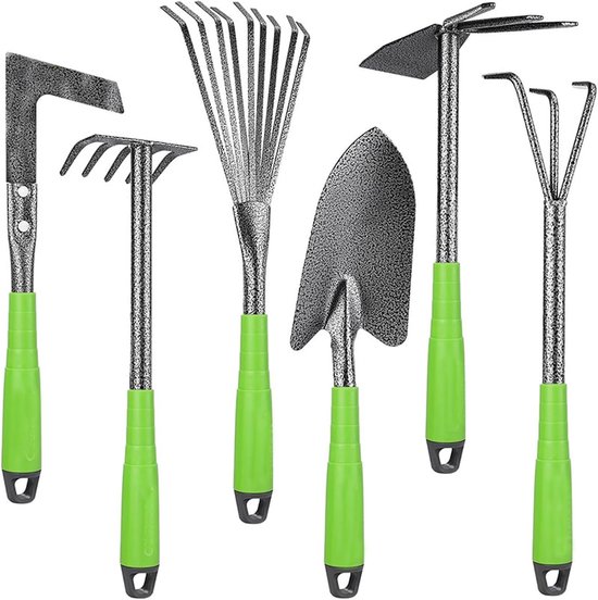 Gereedschap Set - Tuinhandgereedschap - Planten Verzorgen - Ergonomisch Ontwerp - 6 Delen - Grijs