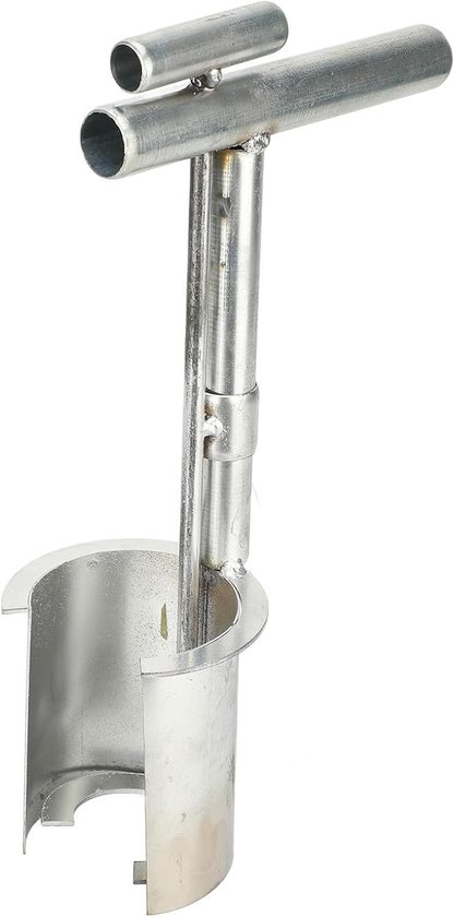 Gereedschap voor Bloembollen - Bollenplanter Tuin - Efficiënt Planten - Ergonomisch T-Handvat - 32 x 8 cm - Zilver