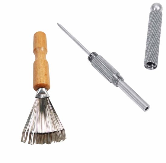 Gereedschap voor bloemschikken - Tuingereedschap - Harken en stijltangen schoonmaken - 2 pack - Resten en onzuiverheden verwijderen - Tuinonderhoud - Gereedschap voor bloemisten - Geschikt voor beginners en liefhebbers van bloemschikken van Merkloos	