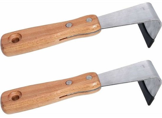 Gereedschap voor het verwijderen van scheuren en onkruid - 2-delige zilverkleurige boomschraperset voor tuin- en gazononderhoud