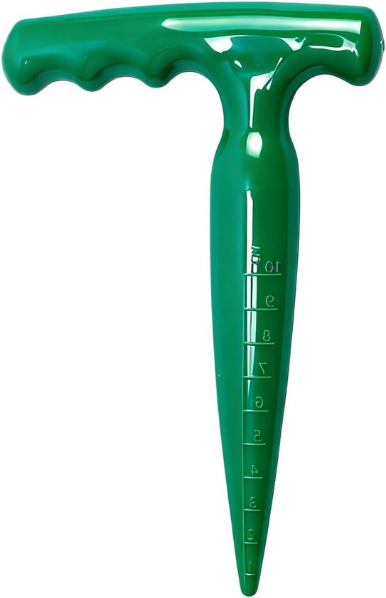 Gereedschap voor planten - Gatenschep dibber - Planten in tuin - Ergonomische handgreep - 17 cm lengte - Donker groen