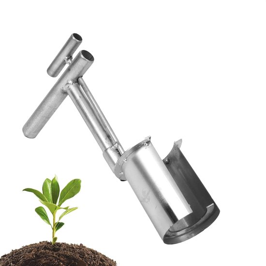 Gereedschap voor plantenbak, tuinlamp van roestvrij staal, Dibber-gloeilamp-plantenbak, gereedschap voor het graven van gaten voor tulpen, crocus,