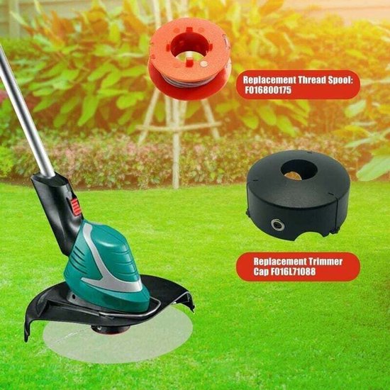 Geschikt geschikt voor Bosch ART 23 26 30 Commitrim Easytrim grasmaaiers, XU-type spoelen, F016800175 (3 spoelen + 1 spoelkap) -