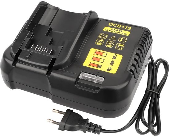 Geschikt voor 10,8V -18V Li-ION acculader voor DeWalt DCB112 DCB115 XR Multi Voltage van DeWalt