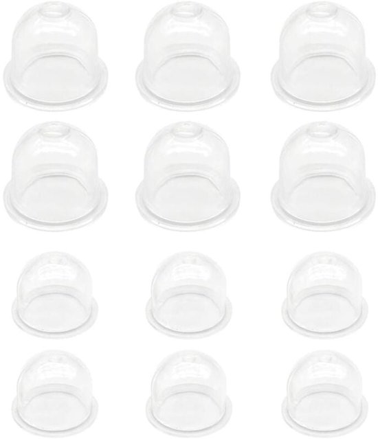 Geschikt voor 12 stuks primerpomp 22 mm heldere carburateuroliebeker voor trimmer, heggenschaar, benzinezaag, blazer brandstof primerpomp van Merkloos	