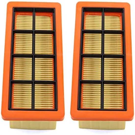 Geschikt voor 2-delig vlak gevouwen stoffilter voor Kärcher Ash 6.415-953.0 AD2 AD3 AD4 Premium AD 3.000, AD 3.200 stofzuigers Stofzuigerfilter[A+++] van Kärcher