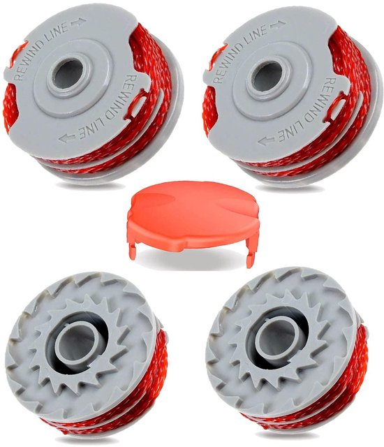 Geschikt voor 4-delige lijnspoel voor FLY021, vervangende spoel voor Flymo Strimmer, Contour 500 XT, Power Trim 500 XT, Mini Trim Contour XT, Mini Trim Auto St/XT/Plus XT van Flymo