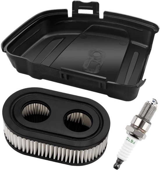 Geschikt voor 594575 Luchtfilterdeksel, F6TC-bougie, grasmaaierluchtfilter, compatibel met Briggs & Stratton 650EXI 675EXI 675IS-serie motor Vervangt 594575 798452 van Merkloos	