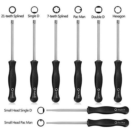 Geschikt voor 6-delige carburateur-afstelschroevendraaierset voor Sears Poulan Husqvarna Weedeater Echo Toro Ryobi Homelite kettingzaag bosmaaier bladtrimmer van Merkloos	