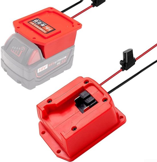 Geschikt voor Batterijadapter compatibel met 18V-dockingstation, batterij-gereedschapsadapter compatibel met DC-batterijuitgang van Merkloos	