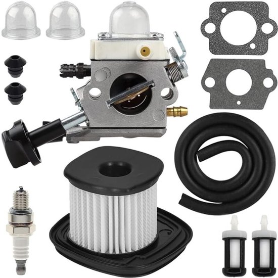 Geschikt voor BG86 Carburateur voor Stihl BG86C Bladblazer Motor, 4241 120 0623, 4241 120 0616, met HD2 Luchtfilter + Bougie + Brandstofleiding + Brandstoffilter van Merkloos	