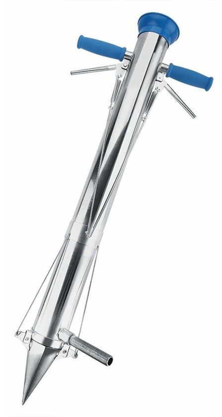 Geschikt voor Bollenplanter Lange steel en Transplanter Roestvrij staal voor groentezaailingen Bollenplanter Handmatige zaailingplanter Handplanter Transplanter Tuingereedschap (dubbele steel) van Merkloos	