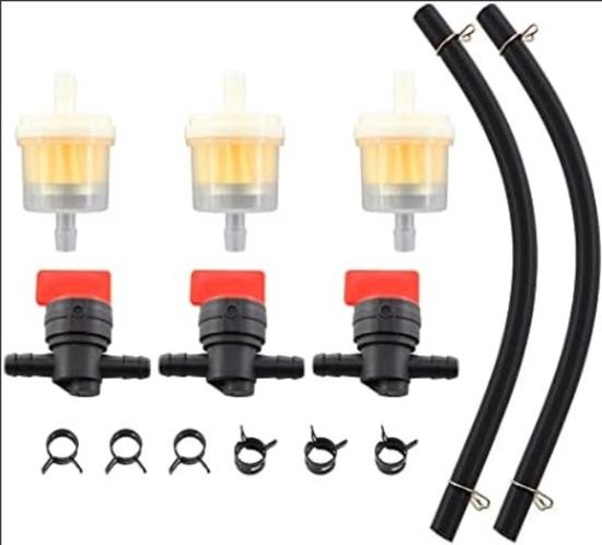 Geschikt voor Brandstofkranen 1/4" Inline brandstoffilters Afsluitklepklemset voor Briggs & Stratton 698183 494768 493960 491860 691035 697947 5091H 5056 5056D 5056K Motoren van Merkloos	